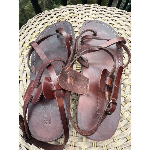 Camel Classic Style Original Leather Biblical Jesus Sandals Jerusalem 40 US 9 - Picture 5 of 16